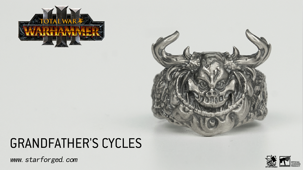 Warhammer 40K Chaos God Nurgle Grandfather’s Cycles Demon Ring by Starforged